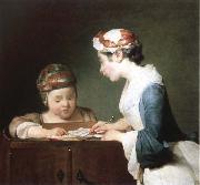 Jean Baptiste Simeon Chardin the young schoolmistress Sweden oil painting artist
